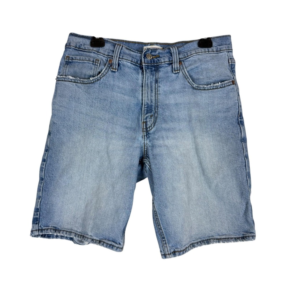 Levi Strauss Signature Shorts Mens 32 Blue Light Wash Bermuda Denim 9 Inseam